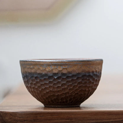 Stoneware Tea Cup Master Cup Ceramic Single Cup Small Retro Tea Cup Japanese Home Kung Fu Tea Set