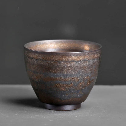 Stoneware Tea Set Master Cup Kung Fu Ceramic Small Single Household Simple Japanese Antique Personalized Cups Teaware Kitchen