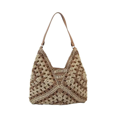 Straw Woven Underarm Bag Tote Bags 2024 Handbags Luxury Designer High Quality Aesthetic Replicas Women's Beach Super Copy Brand