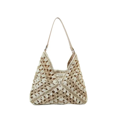 Straw Woven Underarm Bag Tote Bags 2024 Handbags Luxury Designer High Quality Aesthetic Replicas Women's Beach Super Copy Brand
