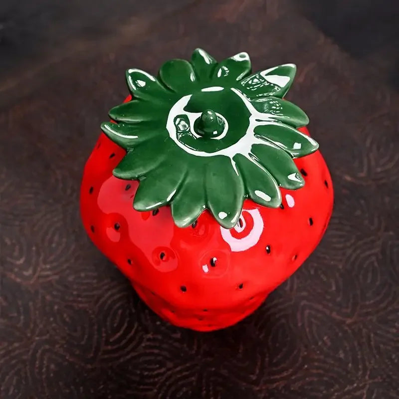 Strawberry Style Ceramic Tea Caddies  Tea storage Coffee storage  coffee container  tea jar  tea organizer D004