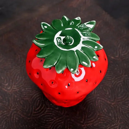 Strawberry Style Ceramic Tea Caddies  Tea storage Coffee storage  coffee container  tea jar  tea organizer D004