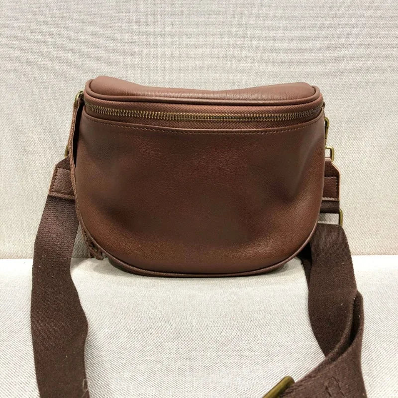 Street Popular Black Leather Bags for Women 2024 Autumn New Zipper Crossbody Bags Y2k Grunge Retro Portable Unisex Handbags