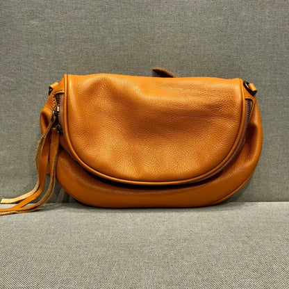 Street Popular Black Leather Bags for Women 2024 Autumn New Zipper Crossbody Bags Y2k Grunge Retro Portable Unisex Handbags