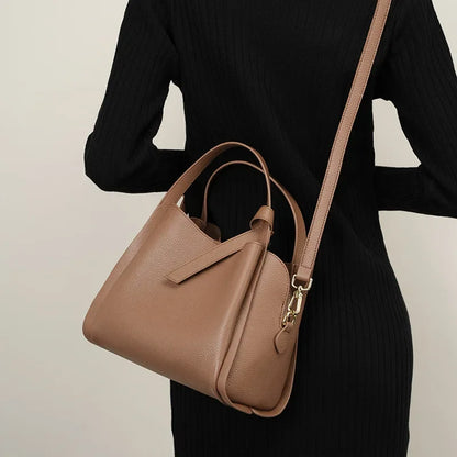 Strict Selection of Genuine Leather Handheld Bag for Women in 2024, New Vegetable Basket for Mom, Grand Crossbody Bag,