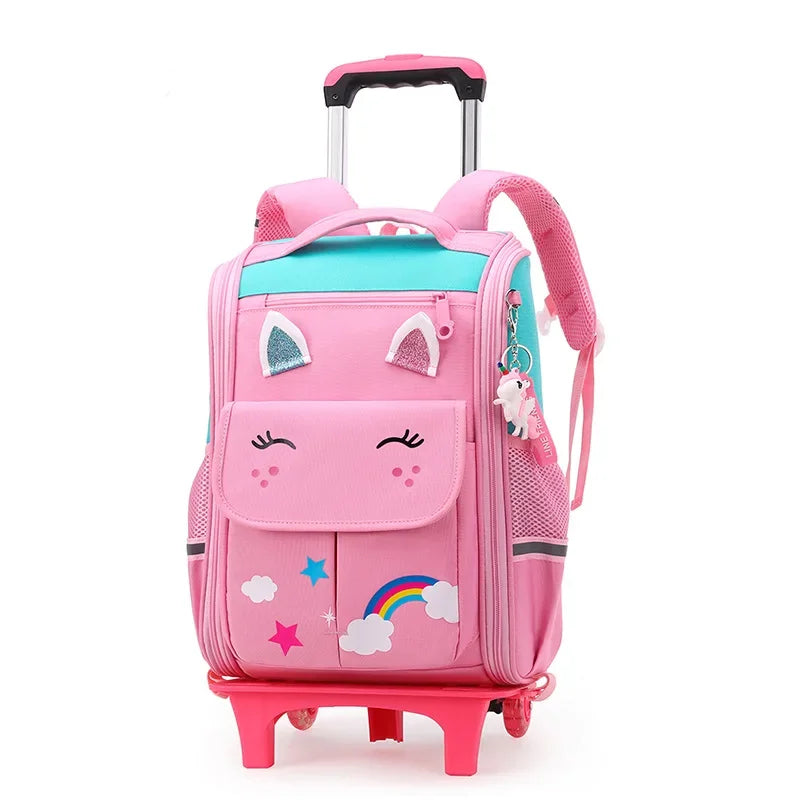 Student High capacity School bag Rolling Backpack kids Trolley bag school backpack wheeled bag Children Trolley backpack wheels