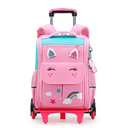 Student High capacity School bag Rolling Backpack kids Trolley bag school backpack wheeled bag Children Trolley backpack wheels