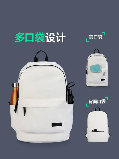 Student School Backpack Floral White School Bags For Teenage Girls Cute Women's backpack brand Book Bag Nylon Rucksack