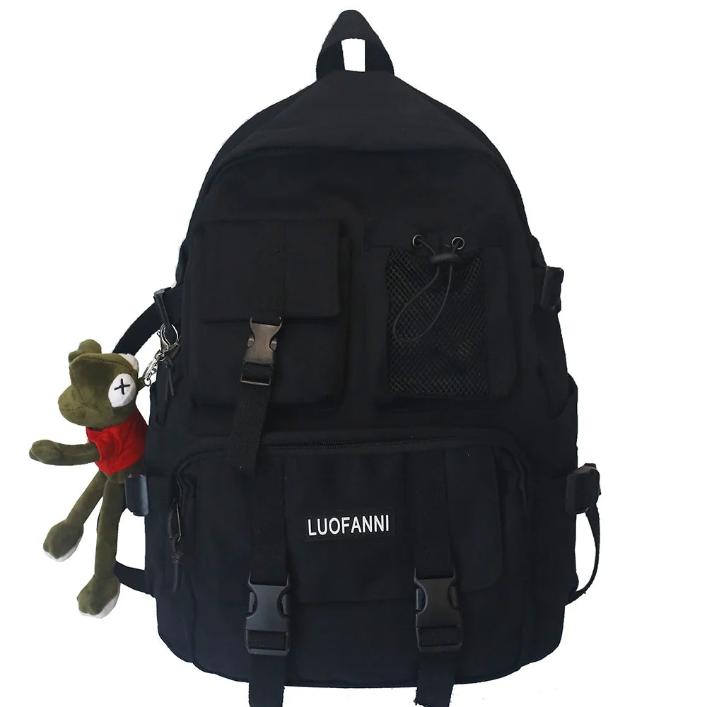 Student Travel Mesh Female Backpack College Women Boy Nylon School Bag Men Girl Cool Laptop Backpacks Fashion Lady Book Bag Male