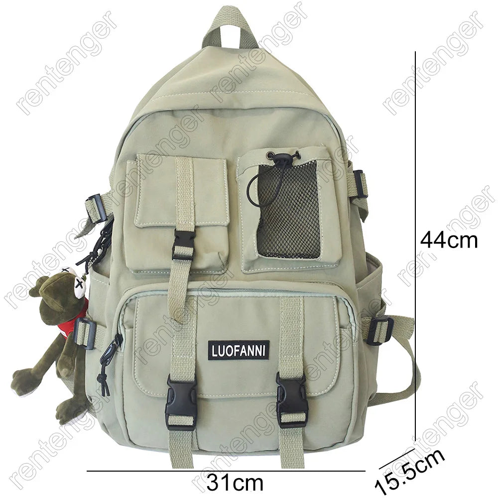 Student Travel Mesh Female Backpack College Women Boy Nylon School Bag Men Girl Cool Laptop Backpacks Fashion Lady Book Bag Male