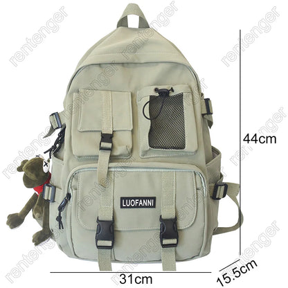 Student Travel Mesh Female Backpack College Women Boy Nylon School Bag Men Girl Cool Laptop Backpacks Fashion Lady Book Bag Male