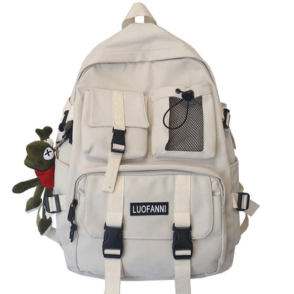 Student Travel Mesh Female Backpack College Women Boy Nylon School Bag Men Girl Cool Laptop Backpacks Fashion Lady Book Bag Male