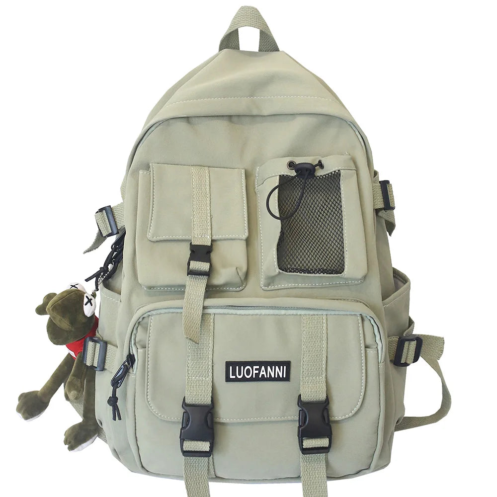 Student Travel Mesh Female Backpack College Women Boy Nylon School Bag Men Girl Cool Laptop Backpacks Fashion Lady Book Bag Male