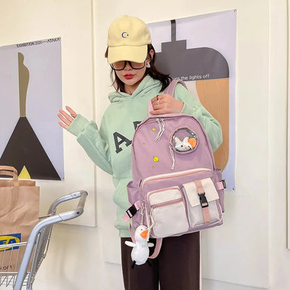 Study Women Large-capacity Backpack Boys School Books Bags For Teenage Girls Kawaii College Student Kids Book Bag Rucksack