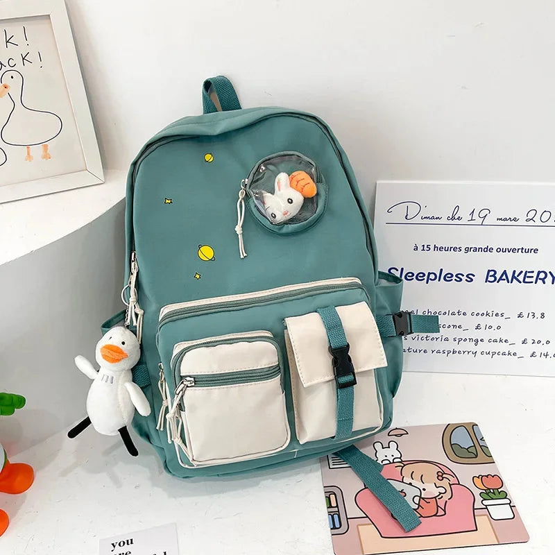 Study Women Large-capacity Backpack Boys School Books Bags For Teenage Girls Kawaii College Student Kids Book Bag Rucksack
