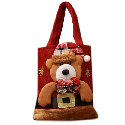 Stylish Children Candy Gift Bag with Multi-pattern Design for Christmas Convenient Christmas Candy Handbag for Kids