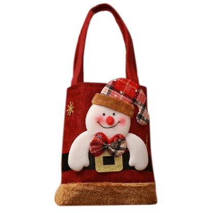 Stylish Children Candy Gift Bag with Multi-pattern Design for Christmas Convenient Christmas Candy Handbag for Kids