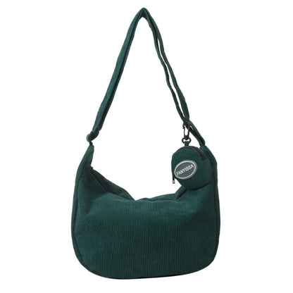Stylish Corduroy Crossbody Bag with Adjustable Strap Perfect for Work Travel Shopping Dating