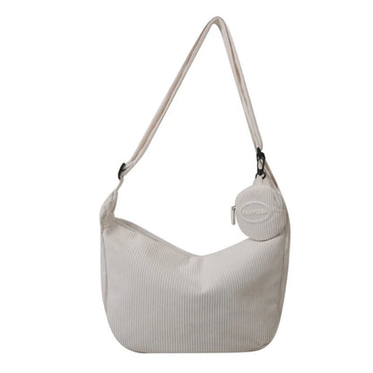 Stylish Corduroy Crossbody Bag with Adjustable Strap Perfect for Work Travel Shopping Dating