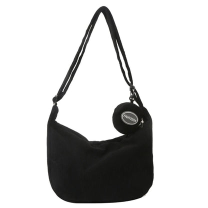 Stylish Corduroy Crossbody Bag with Adjustable Strap Perfect for Work Travel Shopping Dating