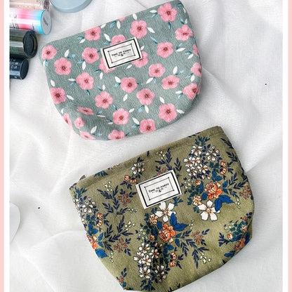Stylish Floral Travel Toiletry Bag for Women Girls Makeup Cosmetic Bag