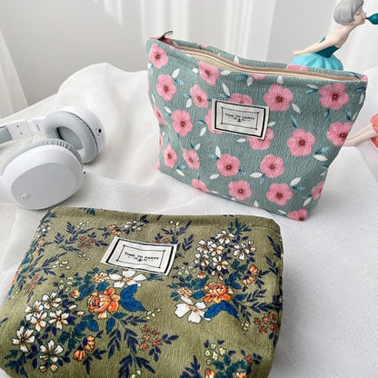 Stylish Floral Travel Toiletry Bag for Women Girls Makeup Cosmetic Bag