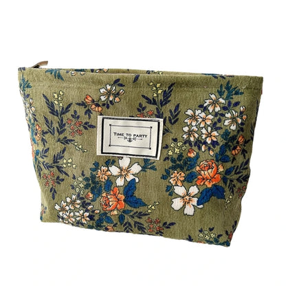 Stylish Floral Travel Toiletry Bag for Women Girls Makeup Cosmetic Bag
