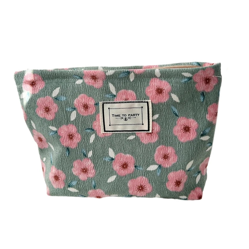 Stylish Floral Travel Toiletry Bag for Women Girls Makeup Cosmetic Bag