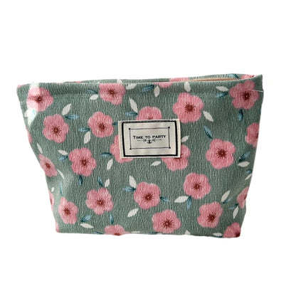 Stylish Floral Travel Toiletry Bag for Women Girls Makeup Cosmetic Bag