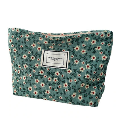 Stylish Floral Travel Toiletry Bag for Women Girls Makeup Cosmetic Bag