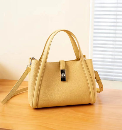 Stylish Genuine Leather Handbag Lady 2024 New Women Large Capacity Portable Crossbody Tote Bags Commuter All-match Purses Clutch