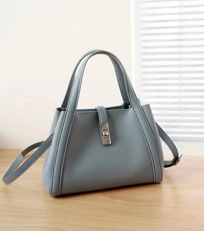 Stylish Genuine Leather Handbag Lady 2024 New Women Large Capacity Portable Crossbody Tote Bags Commuter All-match Purses Clutch