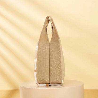 Stylish Knitted Handbag with Moon Rabbit Pattern Perfect Gift for Friends and Family on Moon Festival