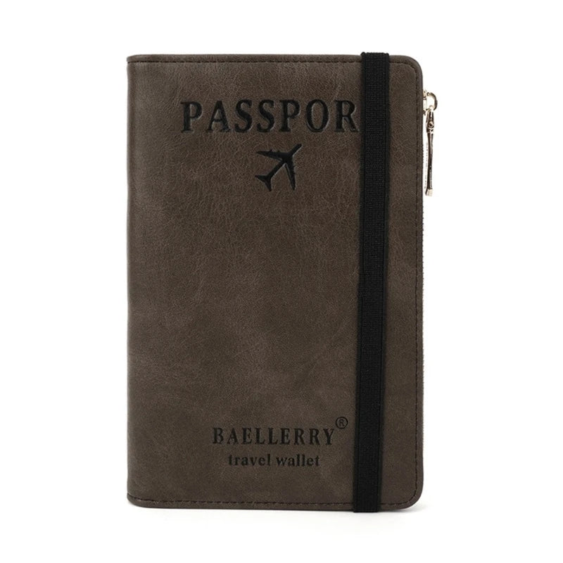 Stylish Passport Wallet with Multiple Card Slots Blocking Keep Your Documents Organized and Secure