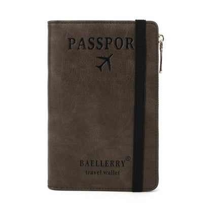 Stylish Passport Wallet with Multiple Card Slots Blocking Keep Your Documents Organized and Secure
