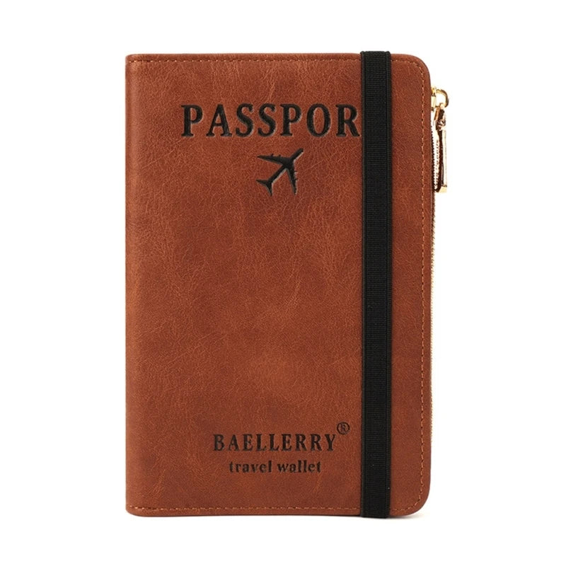 Stylish Passport Wallet with Multiple Card Slots Blocking Keep Your Documents Organized and Secure