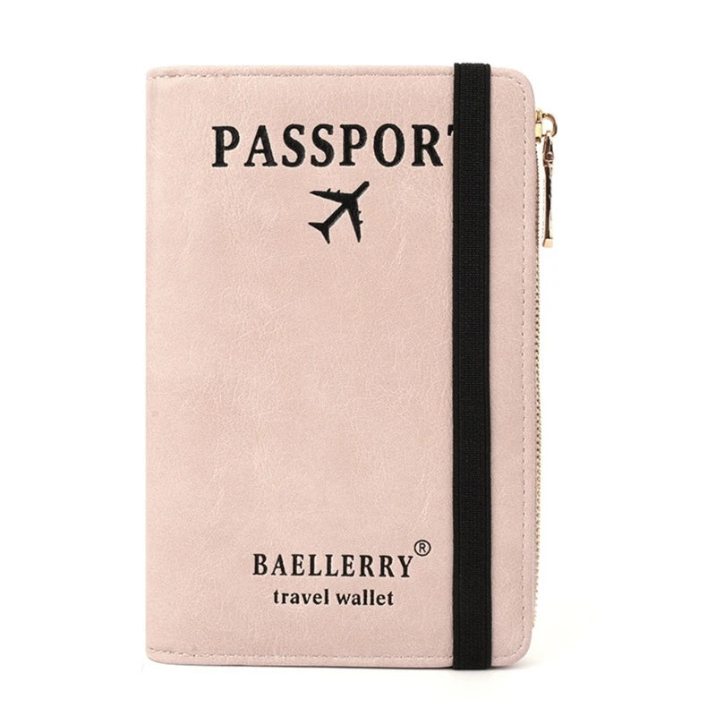 Stylish Passport Wallet with Multiple Card Slots Blocking Keep Your Documents Organized and Secure