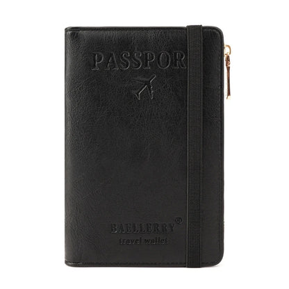 Stylish Passport Wallet with Multiple Card Slots Blocking Keep Your Documents Organized and Secure