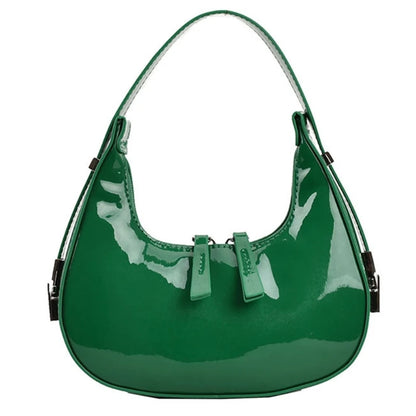 Stylish Small Handbag and Purse for Women Trendy PU Half Moon Shape Shoulder Bag