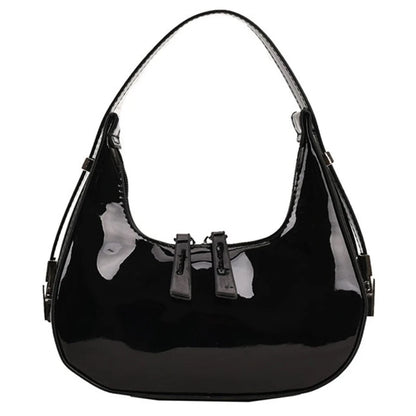 Stylish Small Handbag and Purse for Women Trendy PU Half Moon Shape Shoulder Bag
