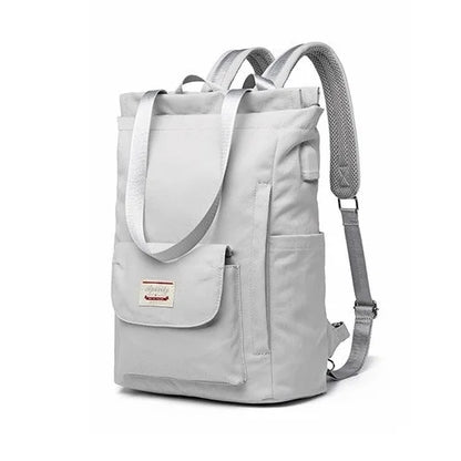 Stylish Waterproof Laptop Backpack Women 13 14 15.6 Inch Korean Fashion Oxford Canvas USB College Backpack Bag High Quality