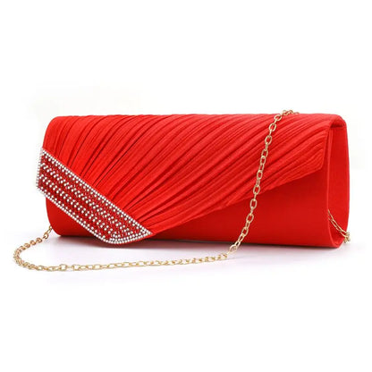 Stylish Women for Rhinestone Handbag Evening Party Clutch Bag Wedding Wallet Pur