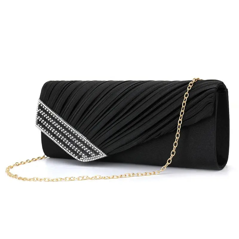 Stylish Women for Rhinestone Handbag Evening Party Clutch Bag Wedding Wallet Pur