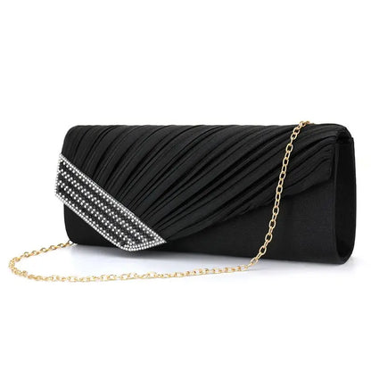 Stylish Women for Rhinestone Handbag Evening Party Clutch Bag Wedding Wallet Pur
