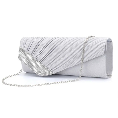 Stylish Women for Rhinestone Handbag Evening Party Clutch Bag Wedding Wallet Pur