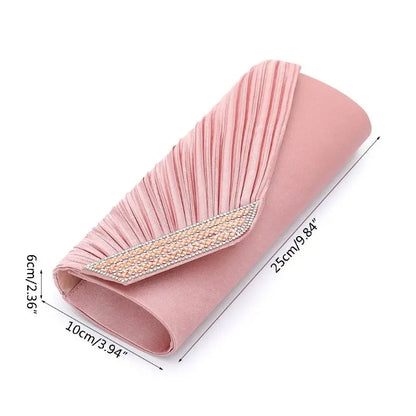 Stylish Women for Rhinestone Handbag Evening Party Clutch Bag Wedding Wallet Pur