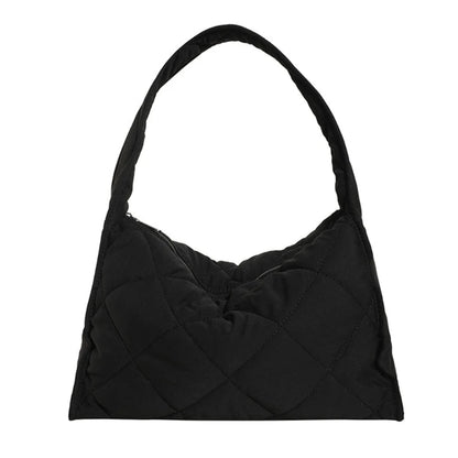 Stylish Women's Diamond Patterned Nylon Down Coat Bag Lightweight and Cozy