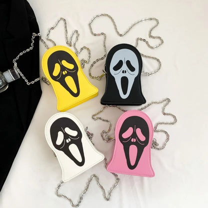 Stylish and Functional Sling Bag Halloween Skull Pattern Shoulder Bag for Everyday Use