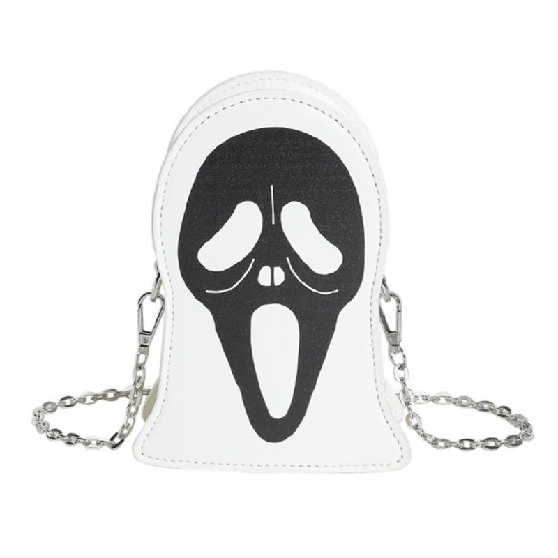Stylish and Functional Sling Bag Halloween Skull Pattern Shoulder Bag for Everyday Use