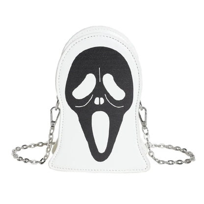 Stylish and Functional Sling Bag Halloween Skull Pattern Shoulder Bag for Everyday Use